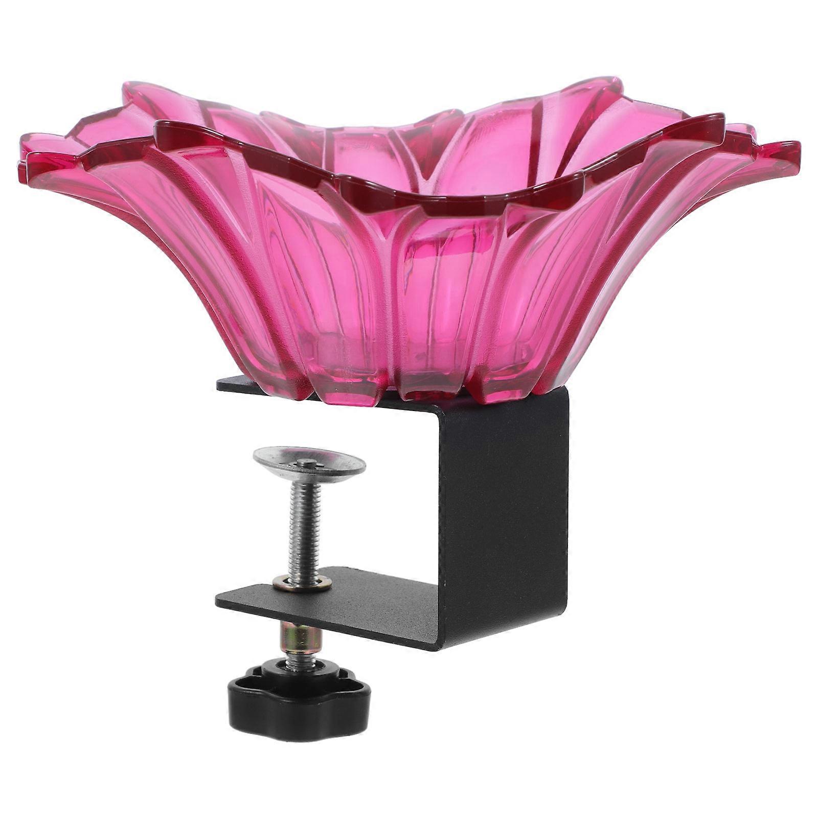 Bird Bath Bowl with Clamp, Deep Outdoor Bath Dish for Garden, Patio, and Deck Use, Secure Base, Compact Design for Outdoor Spaces