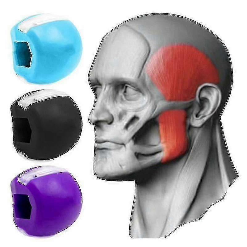 Silicone Masseter Chew Ball for Facial & Neck Muscle Exercise - Jaw Strengthening Tool for Toning & Relaxation
