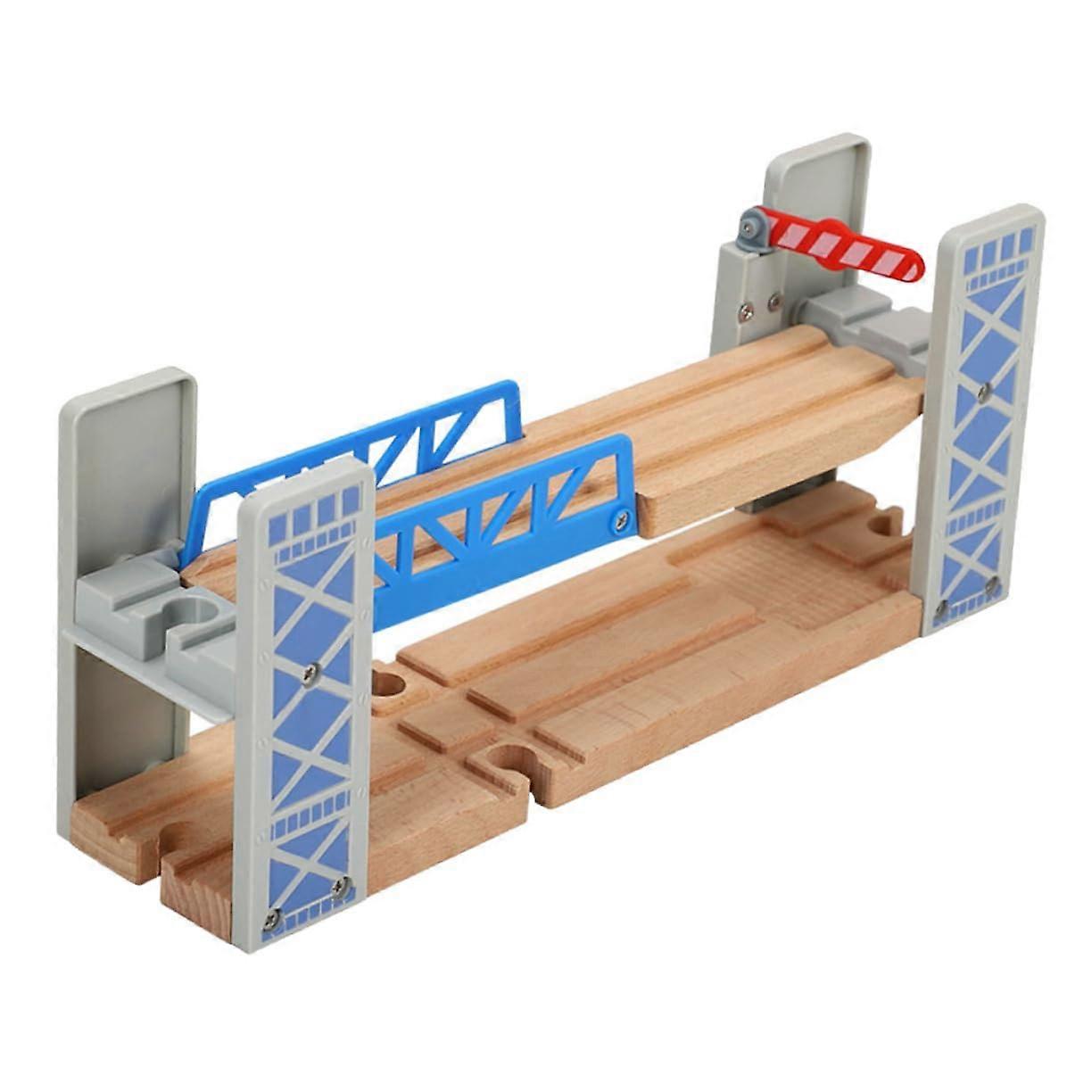 1piece Railway Bridge Wooden Bridge for Model Train Accessories Durable and Compatible with Toy Trains for Toddlers and Kids