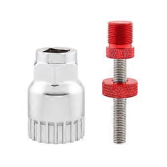 Chiavi di riparazione scanalate a foro quadrato Chiavi per bici da strada Strumento di rimozione delle ruote Biciclette Movimento centrale Remover argento