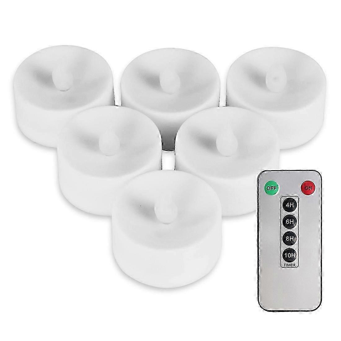 6pcs Flameless Candles Battery Operated Led Tea Lights Candles Led Candles With 6-key Timer Remote