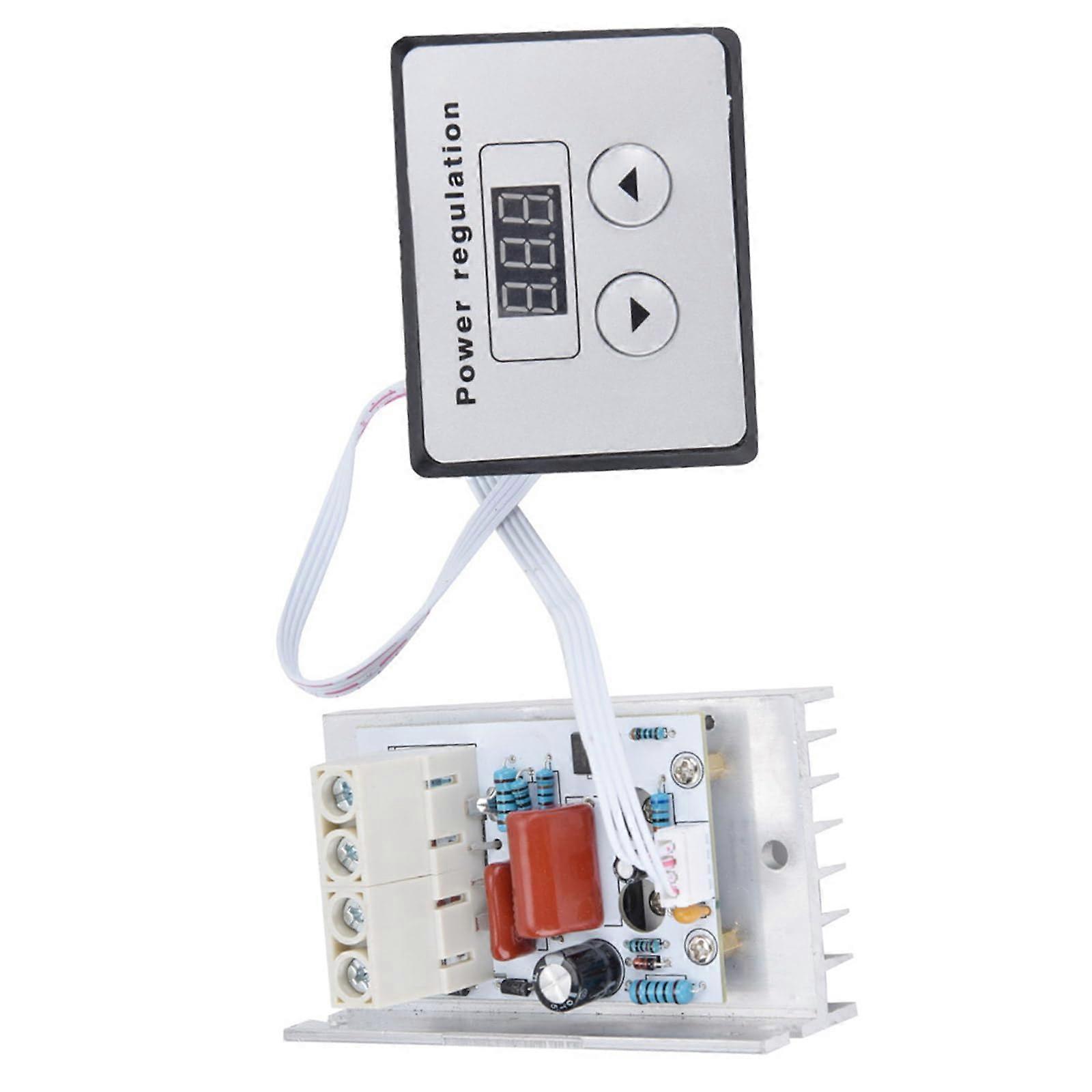 10000 W SCR Voltage Regulator, AC 220 V, 80 A Motor Speed Controller with Heat Sink for Efficient Temperature Regulation