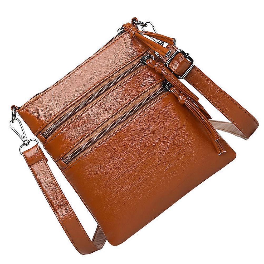 Retro PU Crossbody Bag for Women with Adjustable Strap, Zipper Closure, Lock Button, and Medium Capacity – Stylish and Secure Shoulder Pouch for