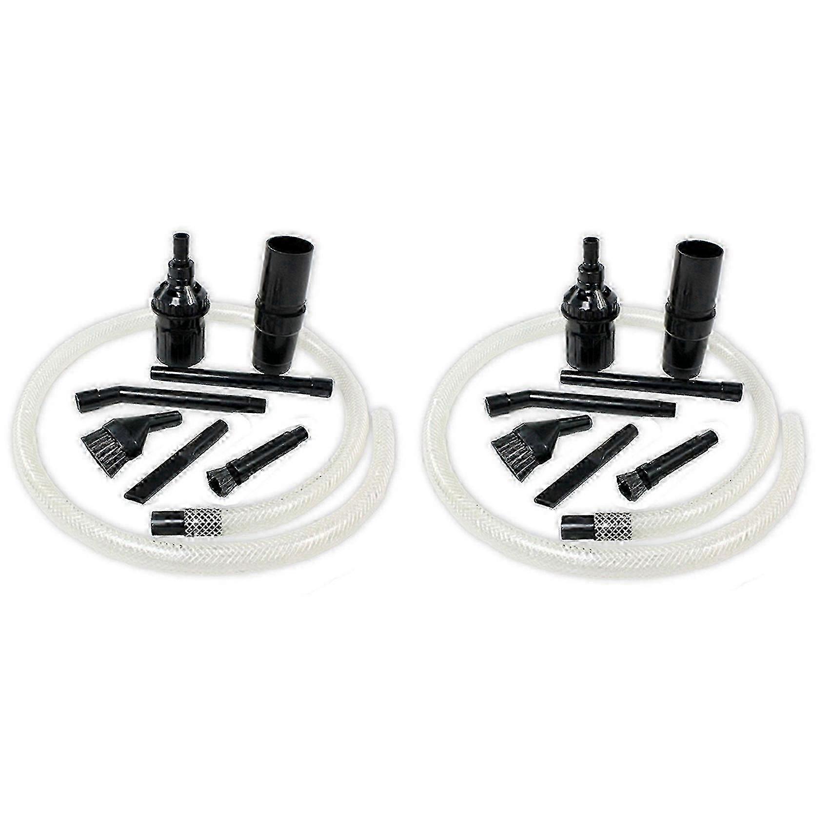 2x Mini Tool Attachment Set for All Vacuum Cleaners - Versatile Vacuum Accessories for Deep Cleaning & Hard-to-Reach Areas