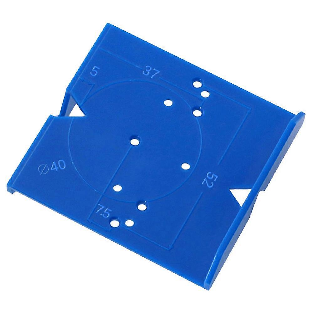 Hinge Cup Drilling Jig Concealed Hinge Positioning Tool Accurate Alignment Woodworking 6.9X6.2cm Blue 1Set