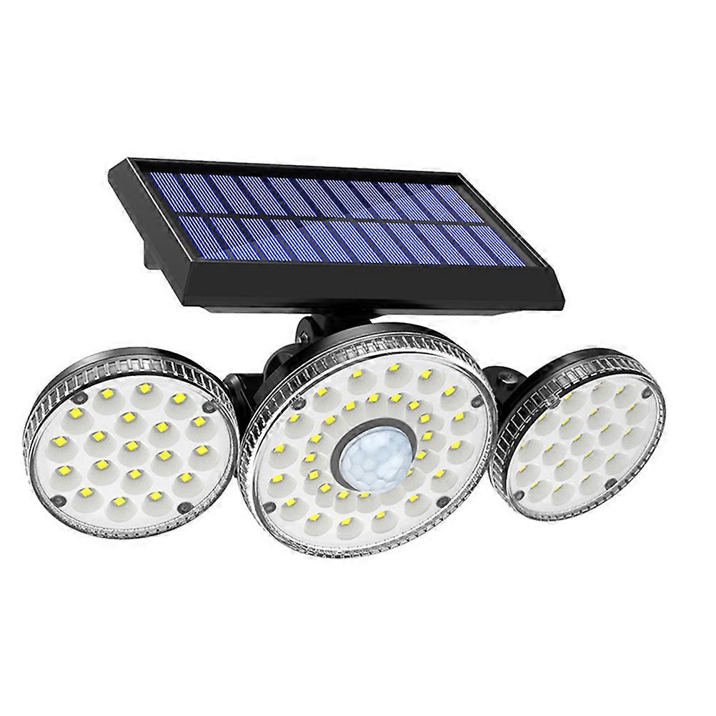 Solar Outdoor Security Lights with Intelligent Sensor and IP65 Waterproof Black ABS 35m Sensor Distance