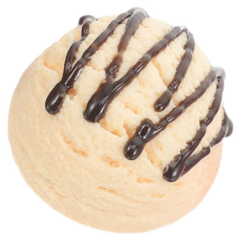 Lifelike Ice Cream Balls Prop for Decoration Made of PVC White Color Perfect for Photo Props and Display