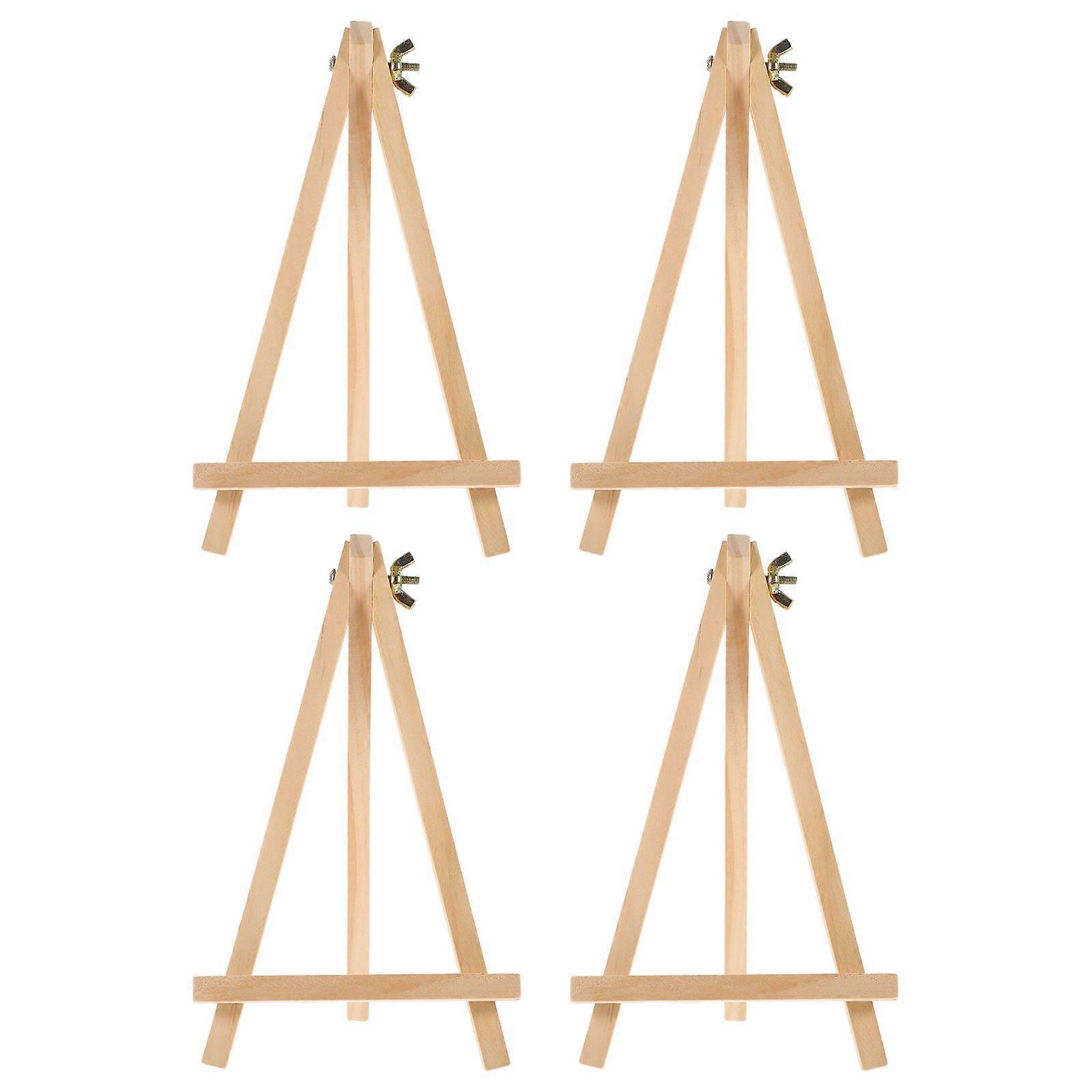 4pcs Easel Display Stand Tabletop Picture Stand Wood Painting Easel Display Rack