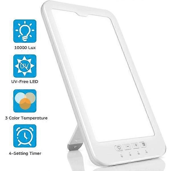 Light therapy lamp, daylight simulation, UV-free LED, memory function, cool white light and warm light