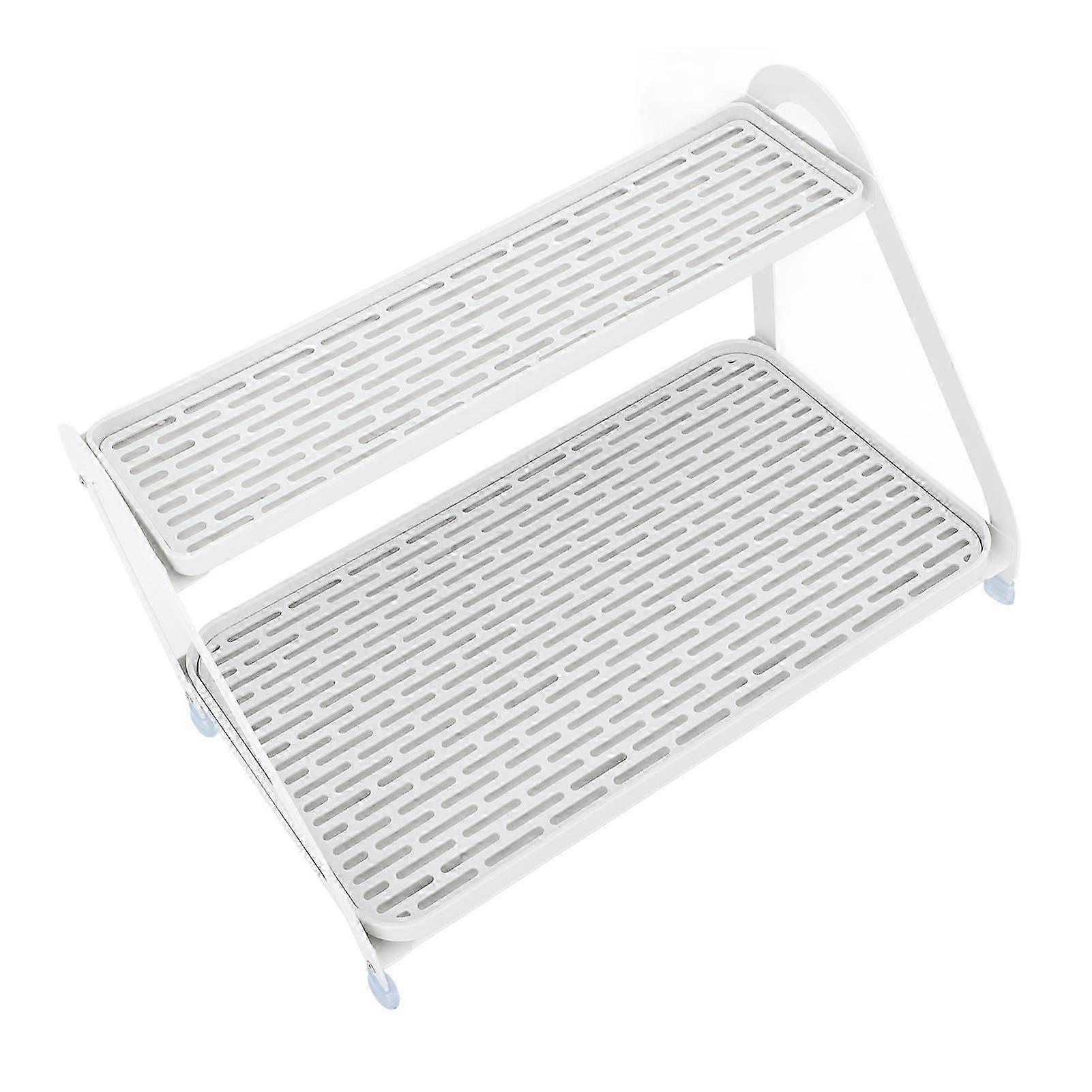 Cup Organizer Rack Double Layer Space Saving Removable Tray Cup Drying Rack For Home Bevel
