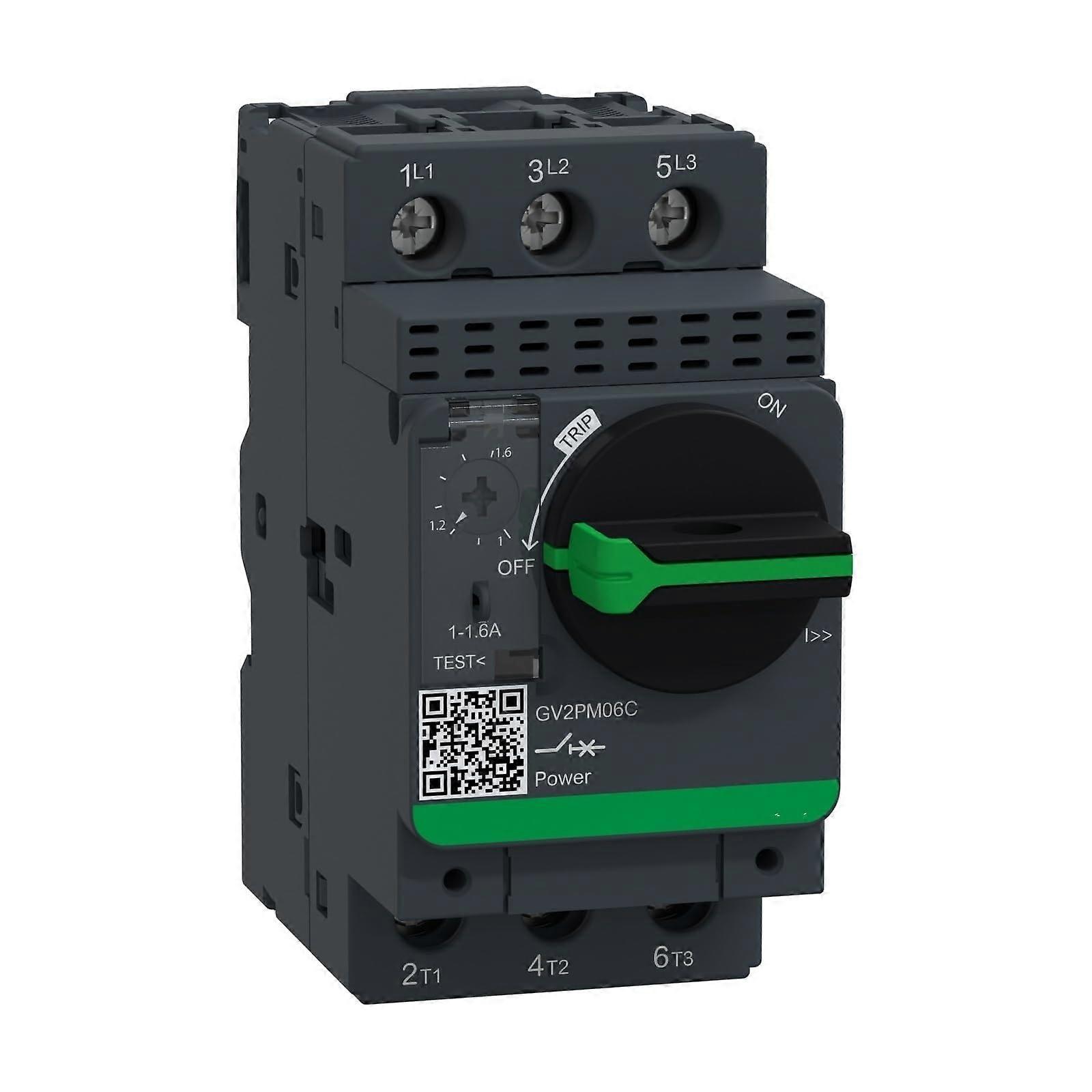 GV2P06 GV2PM06 GV2PM06C GV2PM06C TeSys motor protection circuit breaker, rotary knob, 1.01.6A