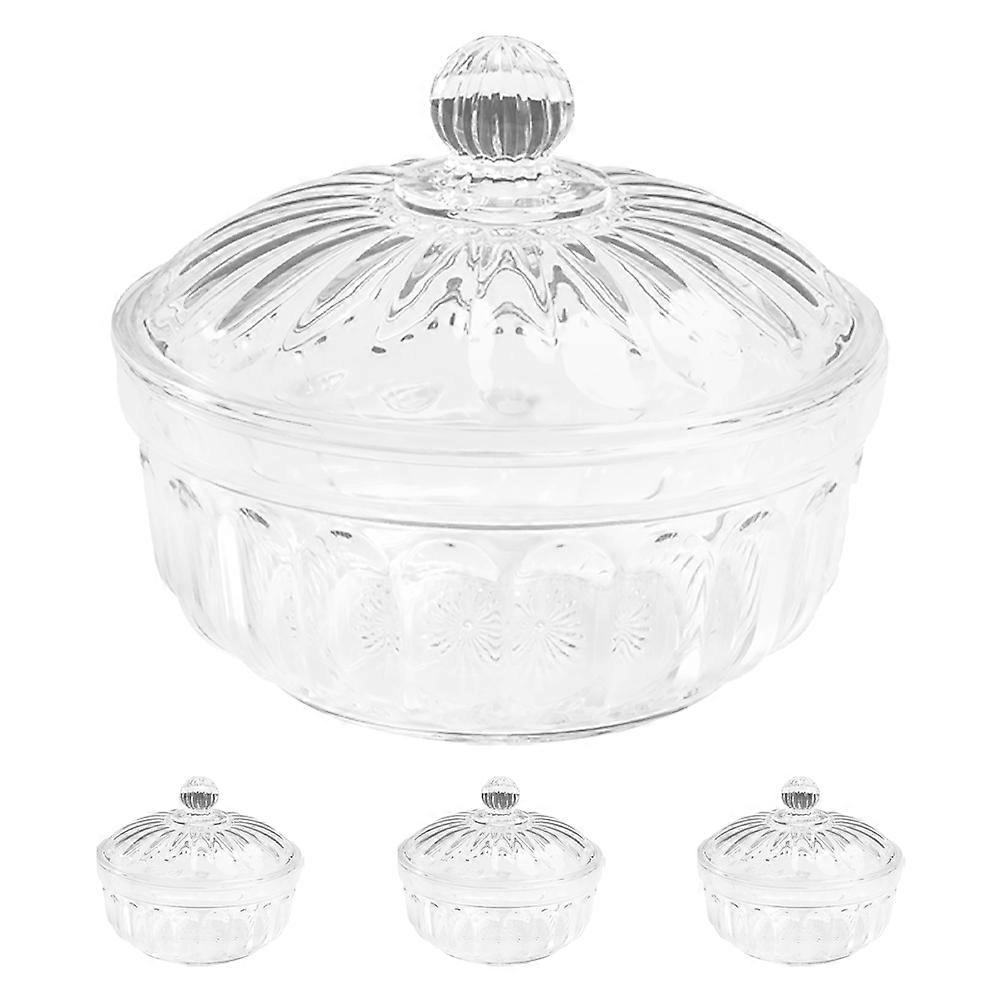 4pcs Transparent Acrylic Serving Bowls Set for Storage Shatterproof Design Ideal for Snacks Salad 4.5 Inch