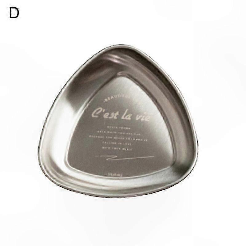 Stainless Steel Condiment Plate with Raised Edge for Home Use