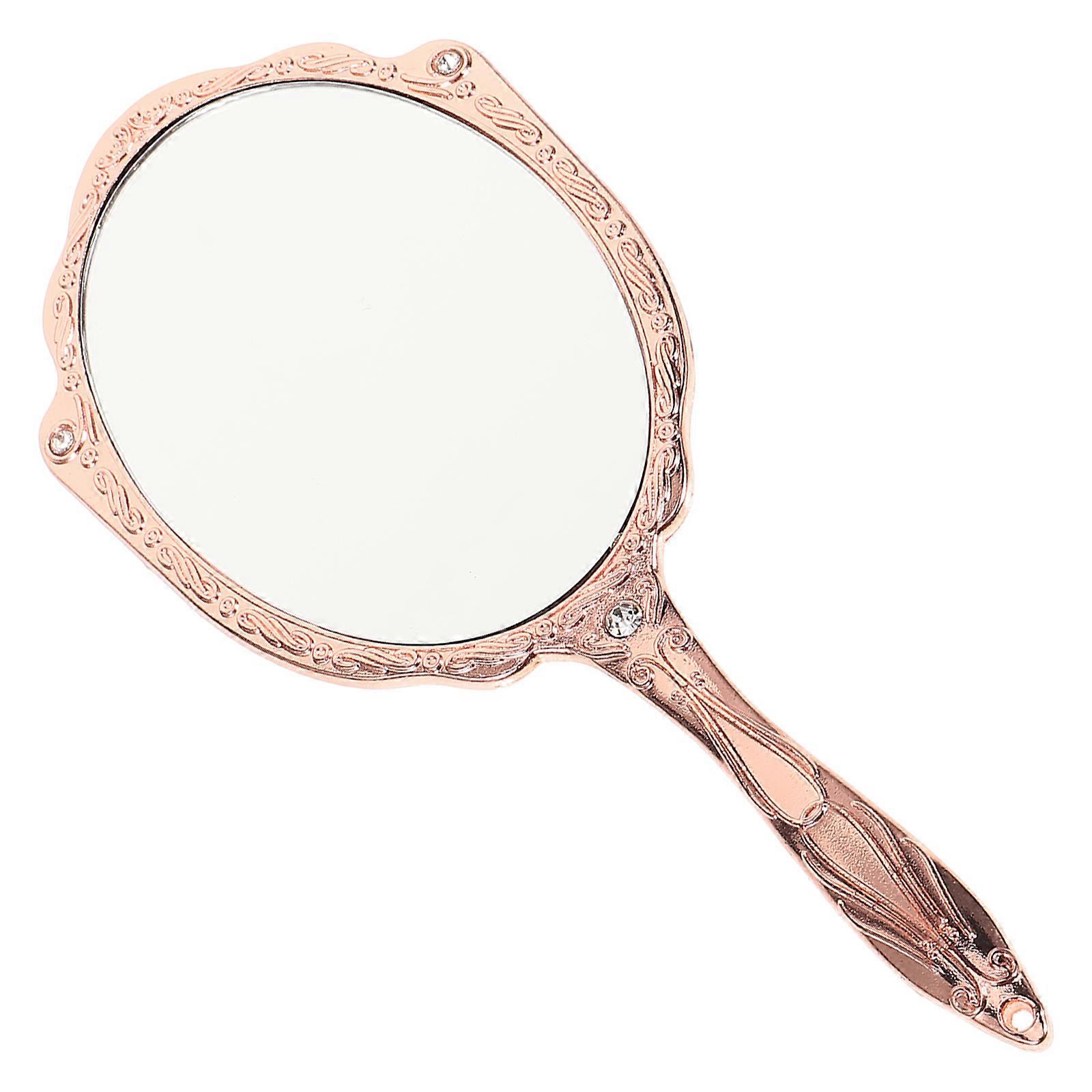Here's a refined and engaging product description for your **Portable Vintage Handheld Makeup Mirror**:

 

✨ **Portable Vintage Handheld Makeup
