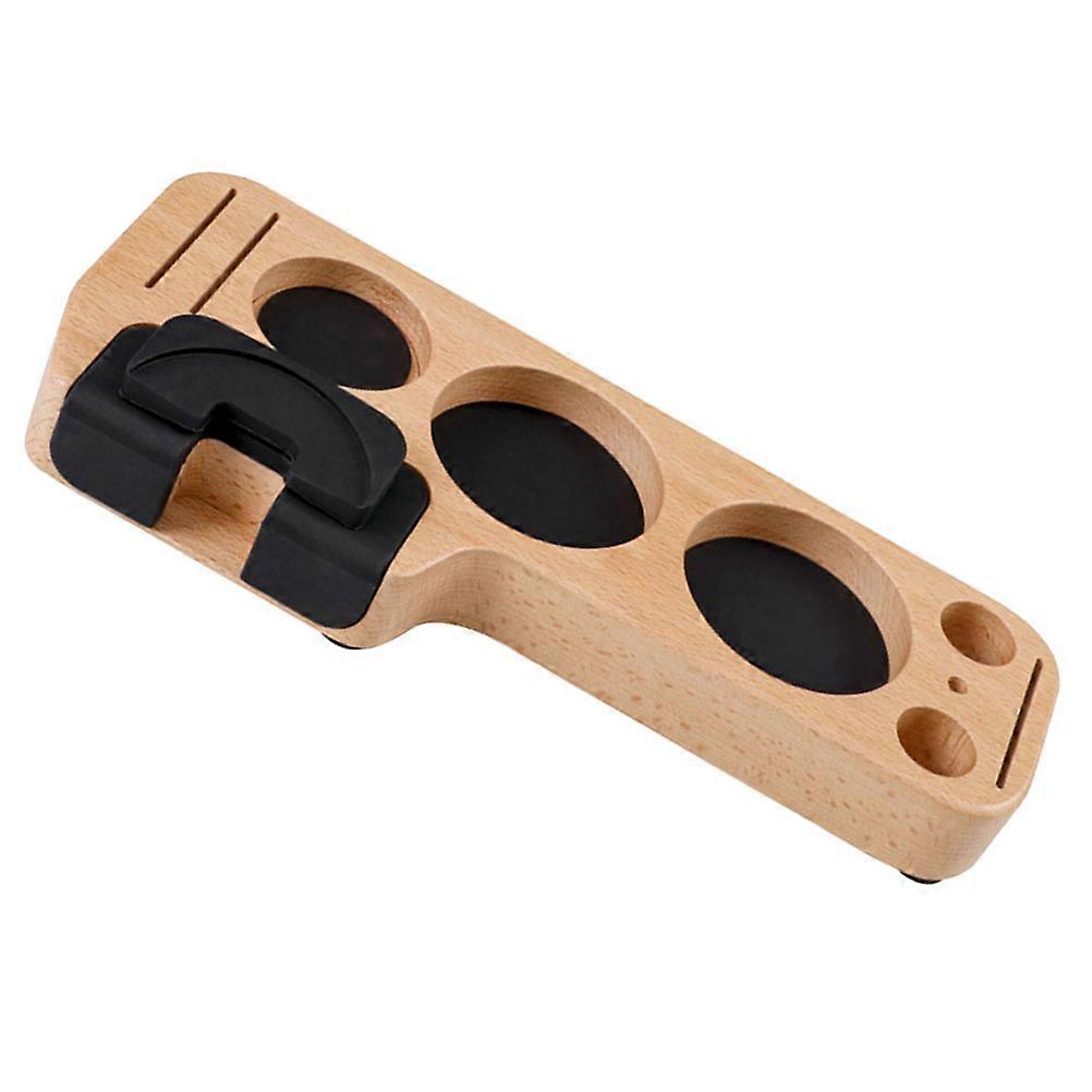 Elegant Beige Synthetic Tamper Station for Storage Coffee Tool Holder Compact Design 5 Inch