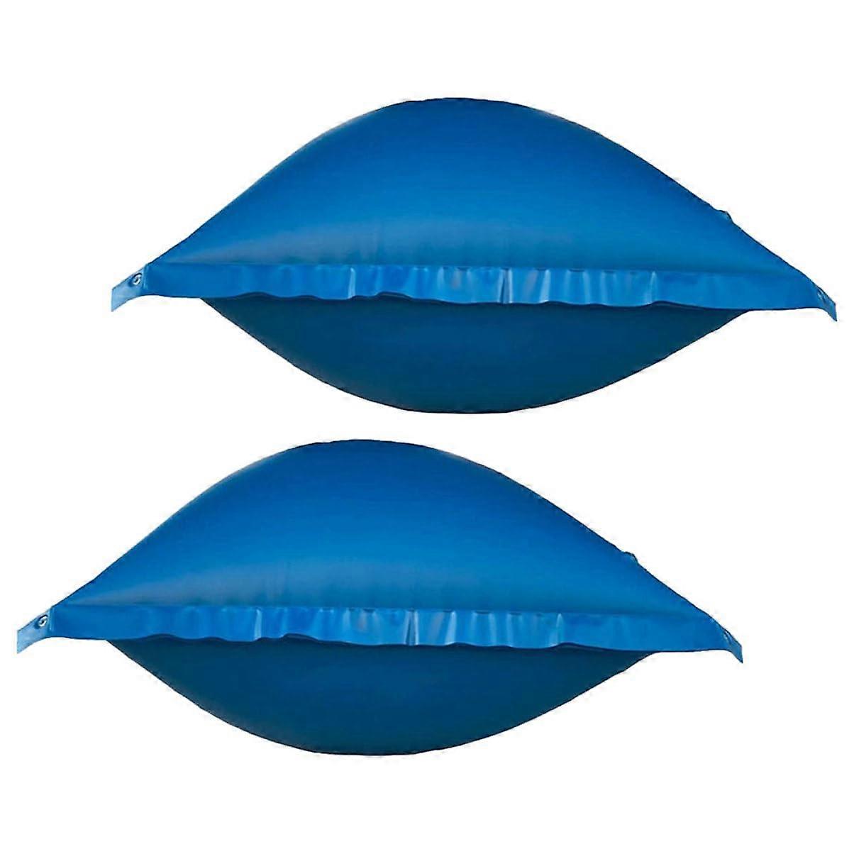 Inflatable Pool Pillow Set Of 1 For Above-Ground Pools Winter-Use Durable Cushion With Dual Valve Easy To Inflate
