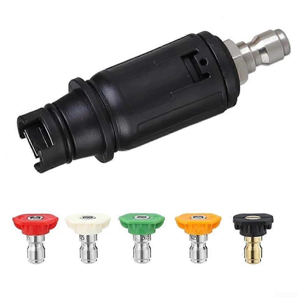 performance adjustable pressure washer nozzle with multiple tips for various cleaning tasks