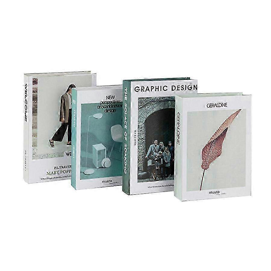 Nordic Style Fake Books for Home Decor - Random Assorted Decorative Book Set for Stylish Interior Design