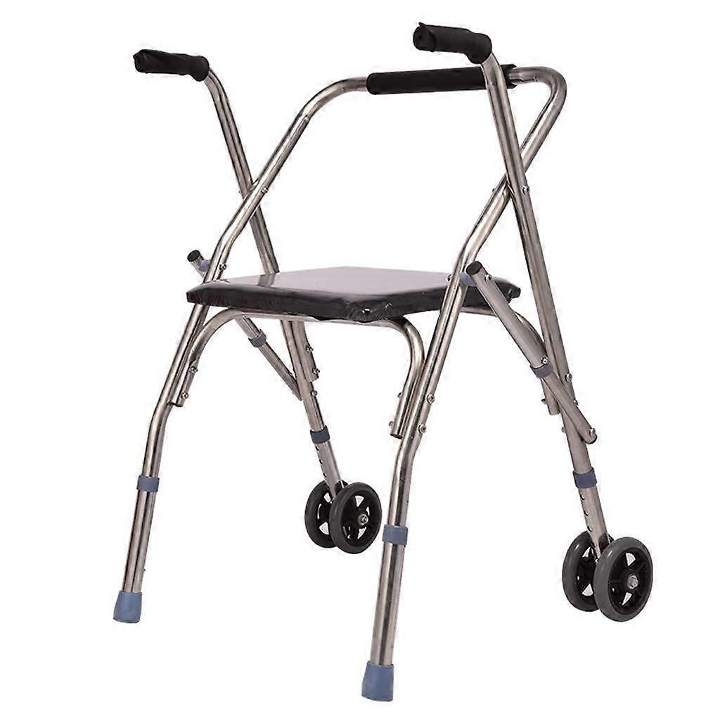Folding walker, rollator walker frame, walking aid for standard mobility assistance, walking aid for the elderly, heightadjustable.