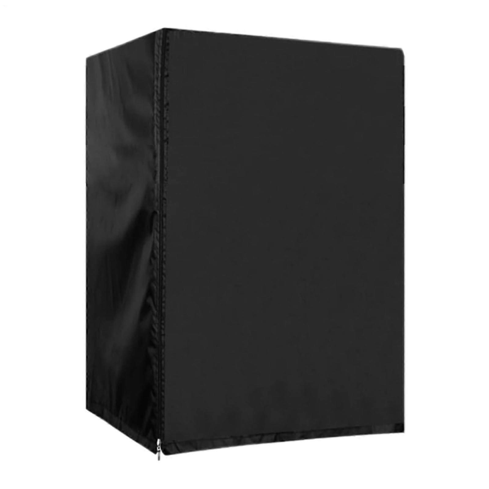 Copertura per frigorifero impermeabile, protezione per congelatore antipolvere resistente 210D con cerniera, adatta a congelatori/frigoriferi per bevande, nero, dimensioni 56x58x86 cm