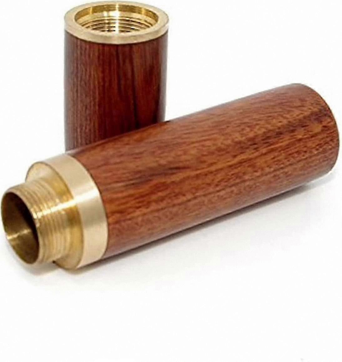 Compact Wooden Toothpick Case - Portable Mini Box for Convenient Storage (Dark Brown)