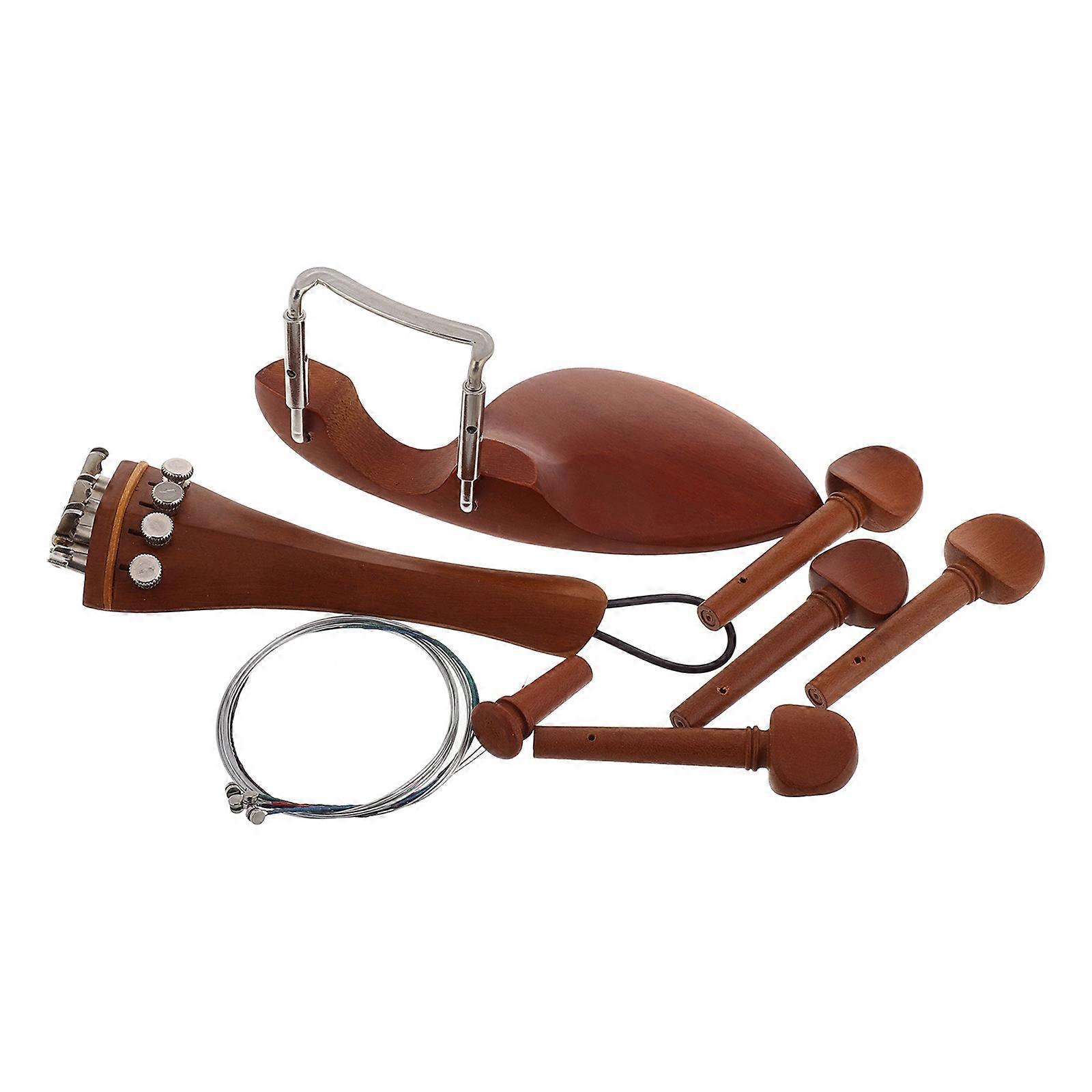 1 Set Violin Accessories Set With Wood Pegs Violin Tailpiece Kit Violins For Adults Violin Chin Rest Violin Trainer Violin Parts