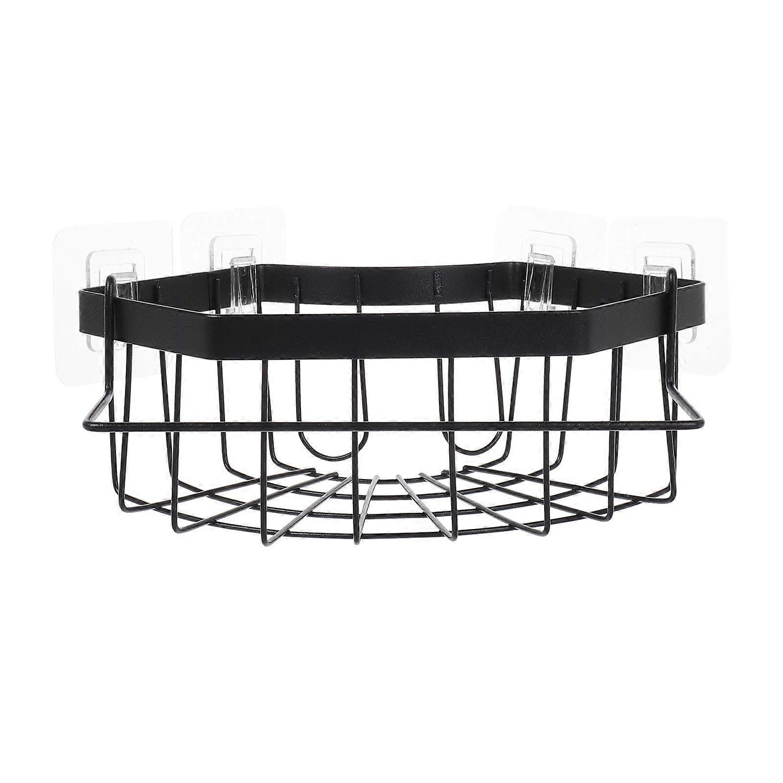 Stainless Steel Kitchen Sink Sponge Holder Corner Basket with Drain for Efficient Draining and Space Saving Storage