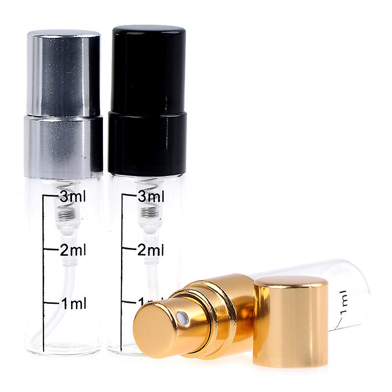 3ml Refillable Clear Glass Perfume Pump Spray Bottles Scent With Scale