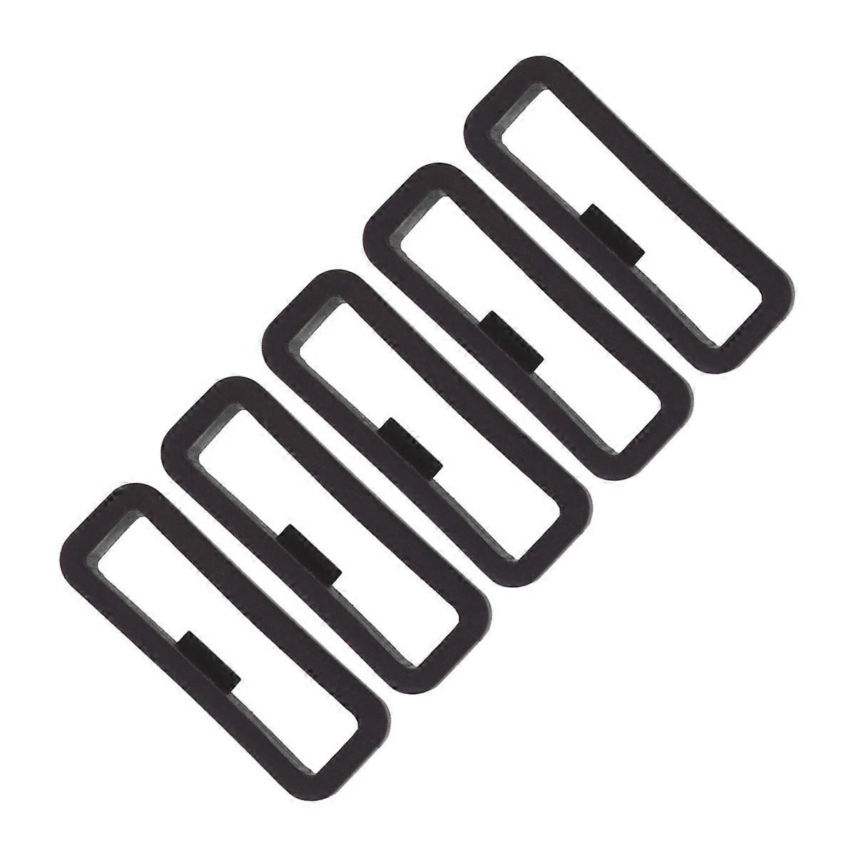 Watch Band Loop Silicone Ring for Watches 5Pcs Black Durable Replacement