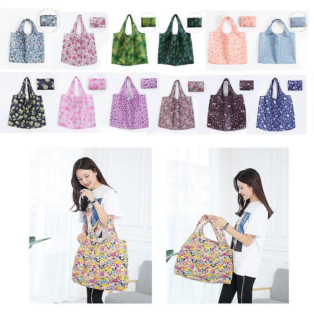 Large Capacity Polyester Shopping Tote Bag For Groceries And Food 54 X 52 X 3 Cm Reusable 1Set