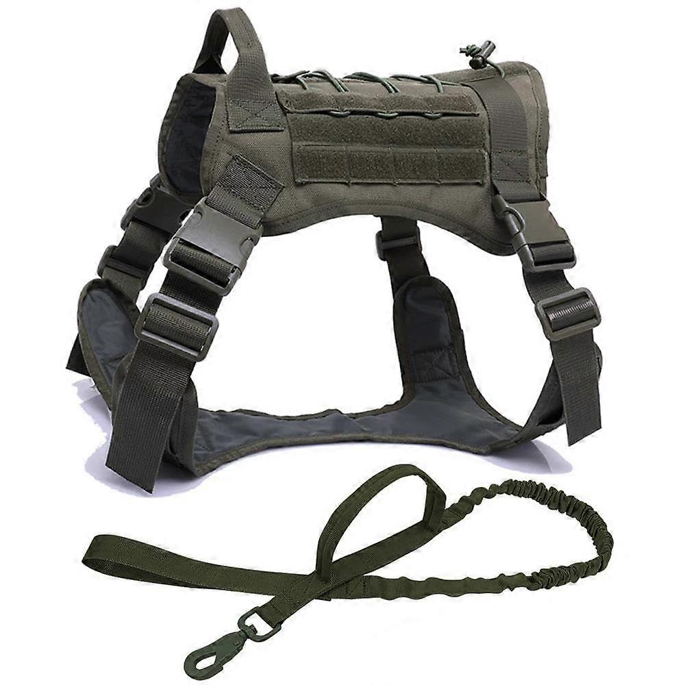 Military Tactical Dog Harness and Leash Set for Small to Medium Dogs Ref: 4908