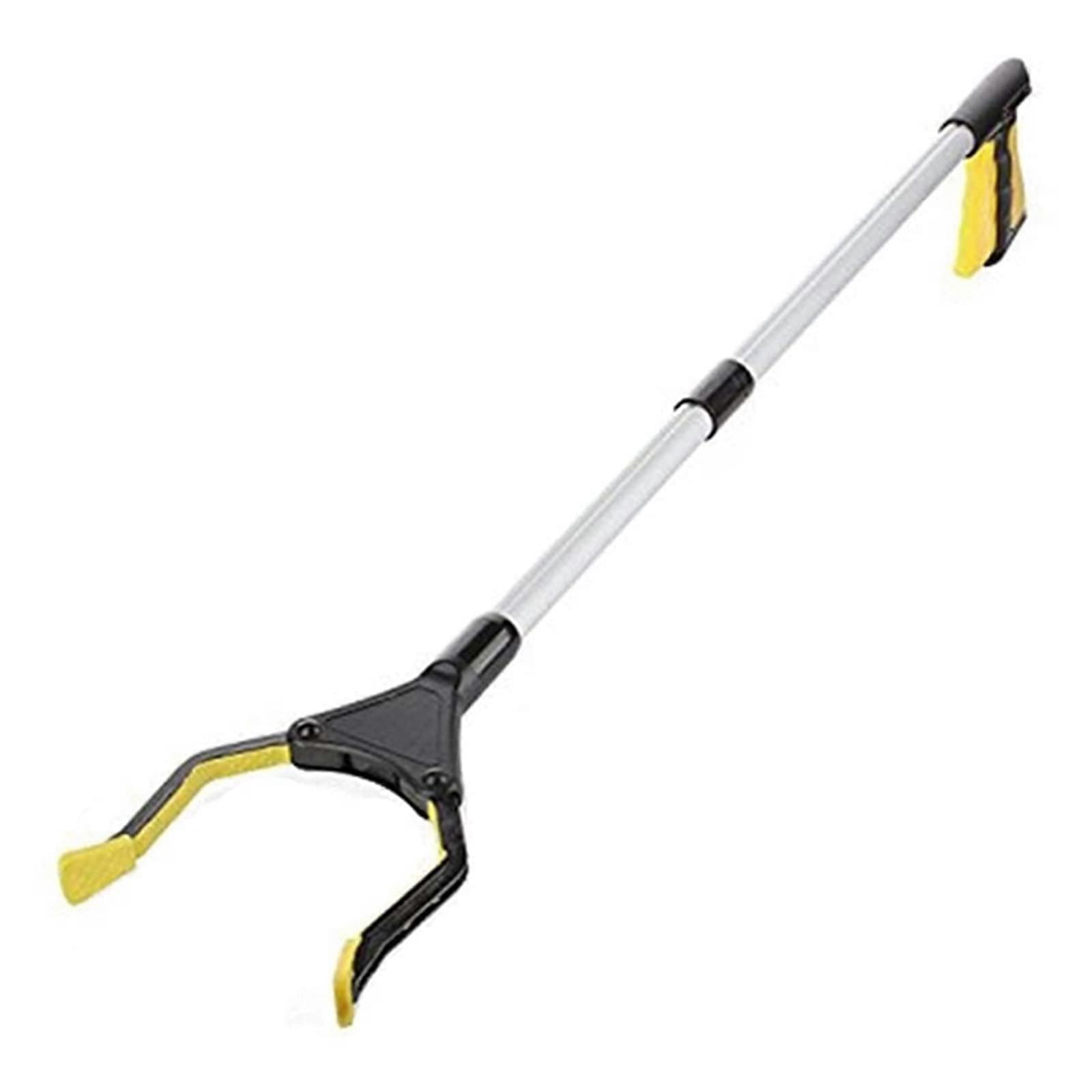 Foldable Grabber Gripper Trash Picker with Long Arm Foldable Grabber Pickup Tool Rubbish Grabber 81cm Yellow