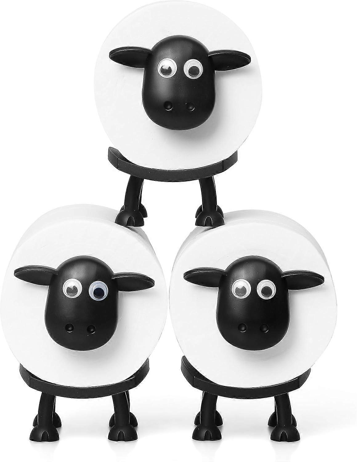 Sheep Toilet Paper Holder Stackable for 42 mm Rolls, Decorative Toilet Paper Roll Holder, The Original Design