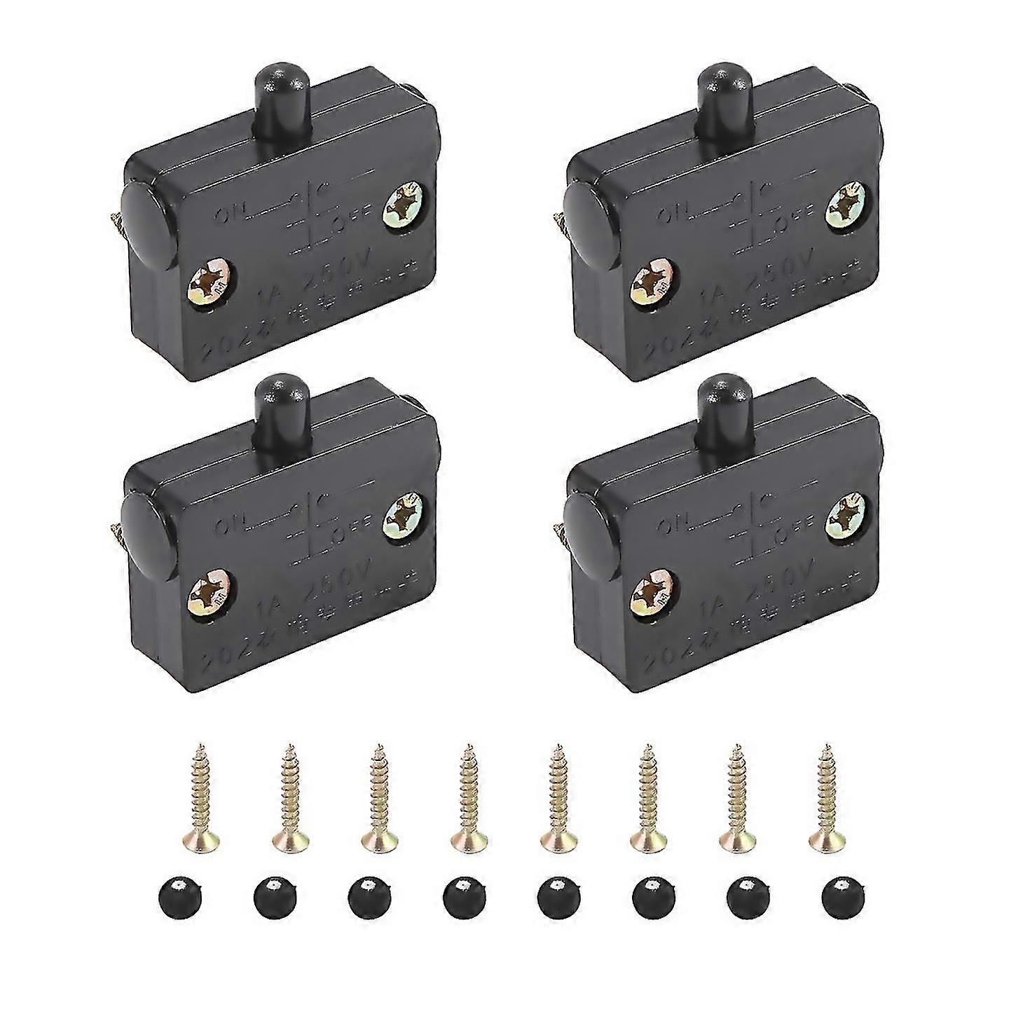 For 4 Pcs Cabinet Door Switch Cabinet Lamp Switch Drawers Open On Close Door Applicable To 12v 24v