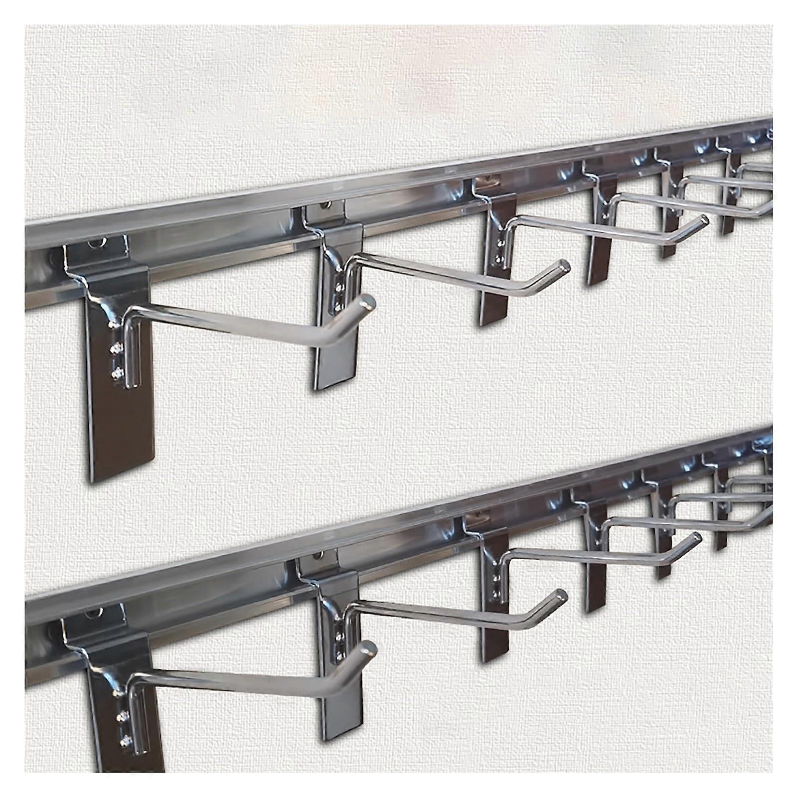 Slat Wall Panel with 30 Hooks for Garage Organization and Retail (120cm) Singlecolored Length 120cm