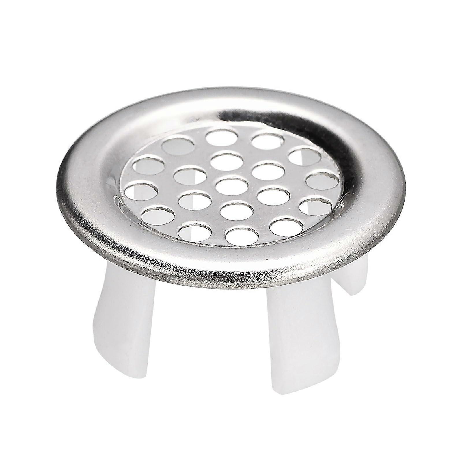 Sink Overflow Cover Metal Ring for Bathroom and Kitchen Sink Overflow Silver