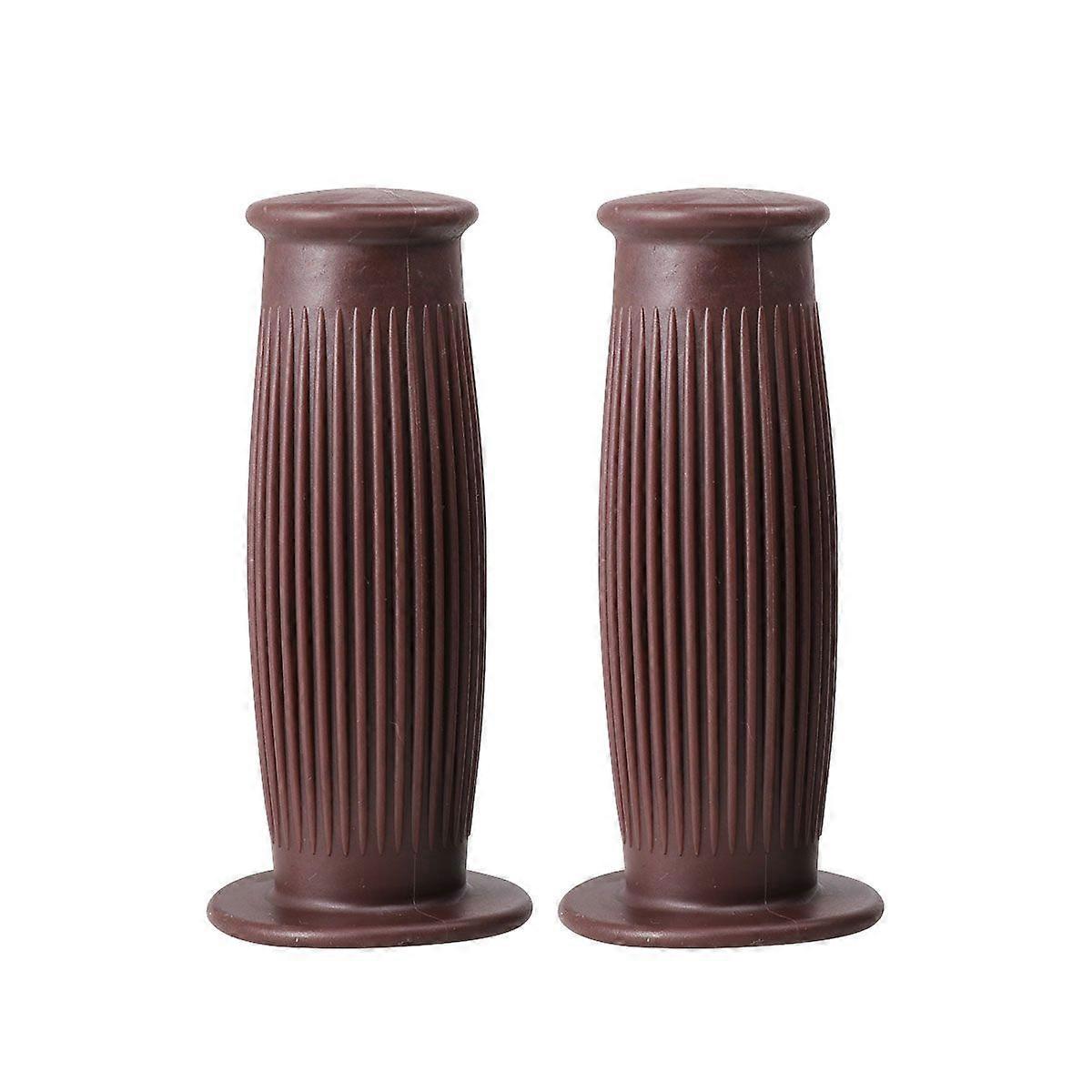 1 Pair Motorcycle Vintage TPU Handlebar Cover Universal Striped Bike Grips Non-Slip Handlebar Grips Random Color 22/24MM