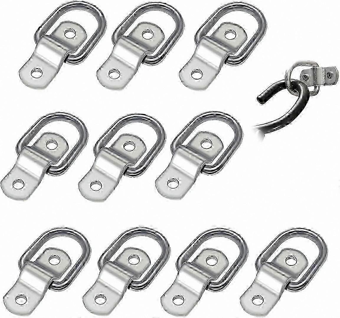 10-Pack D-Ring Hooks for Trailers Boats and Lorry Securement Solutions