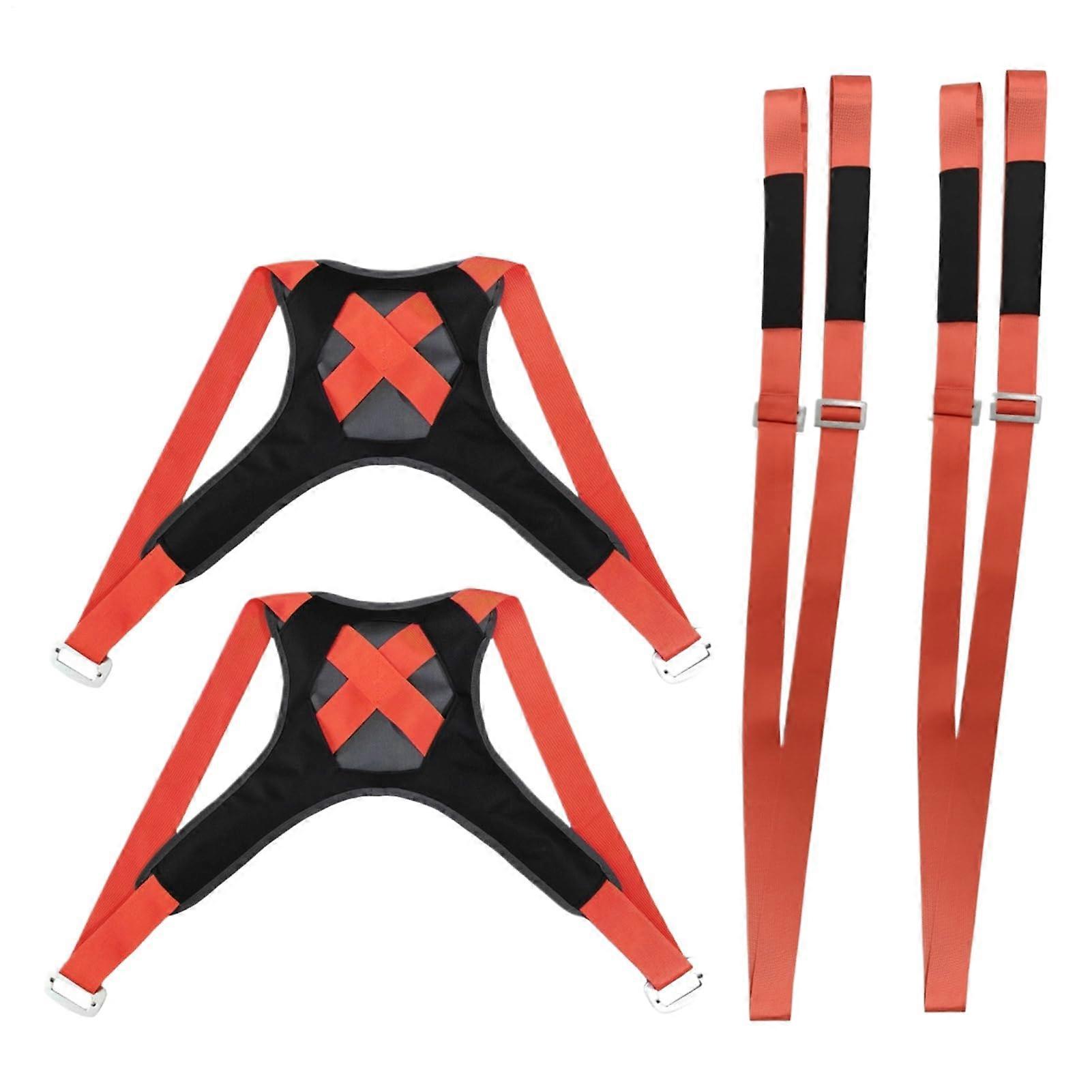 PROCHATION STACTES MOTION STRACHES 2 Person Lifting Aid Adjustable Portable Moving Ropes 880 Lbs