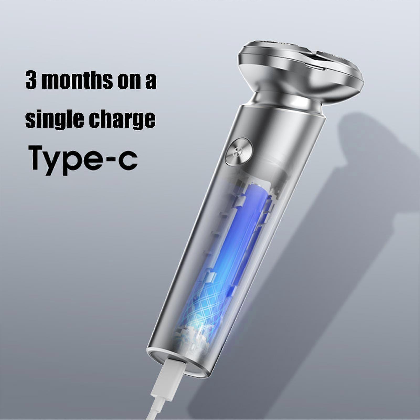 ENCHEN Shaver for Men 3D 5W 3.7V Independent Floating Heads RechargeableFast USB-C Charging 60min Runtime Lightweight Rotary Electric Razor