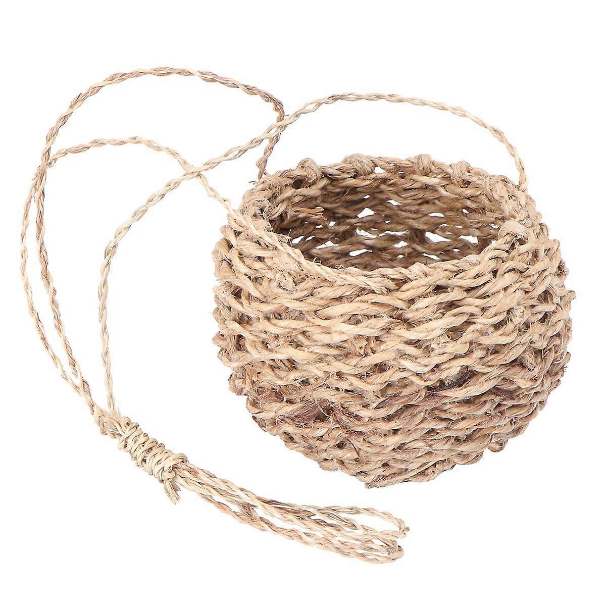 Mini Storage Basket Hemp Cord Twisted Hemp Storage Blanket for Plants Storage