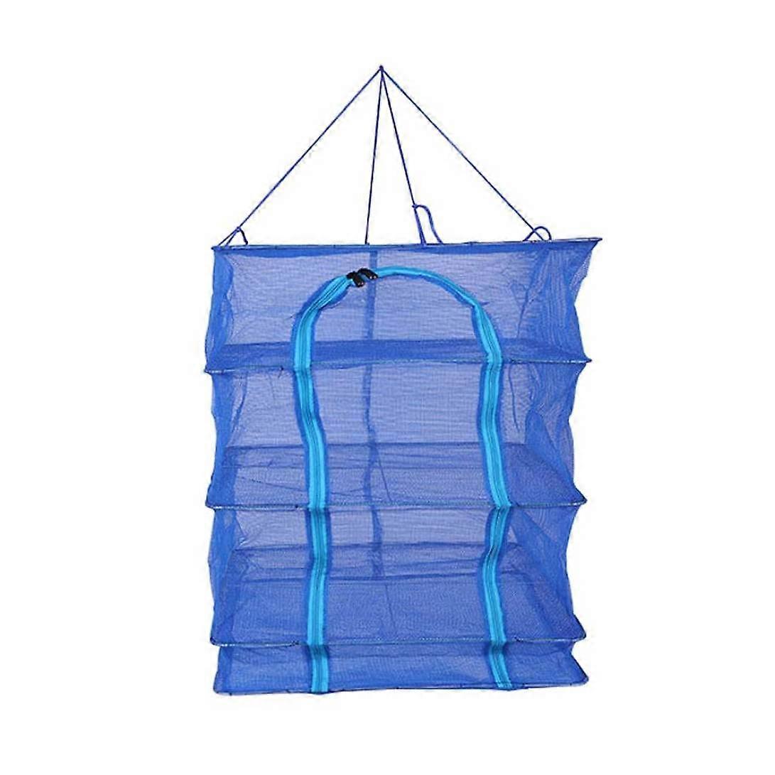 4 Layers Drying Foldable Mesh Vegetable Fish Dishes Mesh Vegetables Dry Net Hanging Herb Drying Rack, 35 * 35 * 65cm Ref: 9692