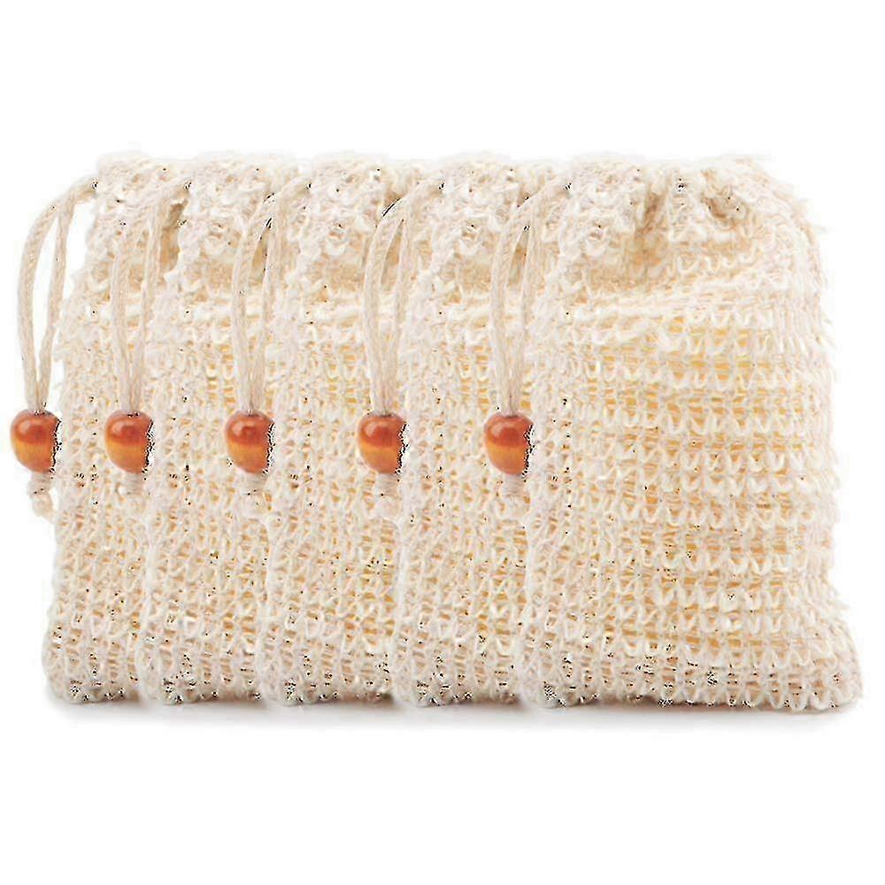 Natural Ramie Soap Saver Pouch with Drawstring - Pack of 30 Reusable Soap Bags for Eco-Friendly Bath & Shower