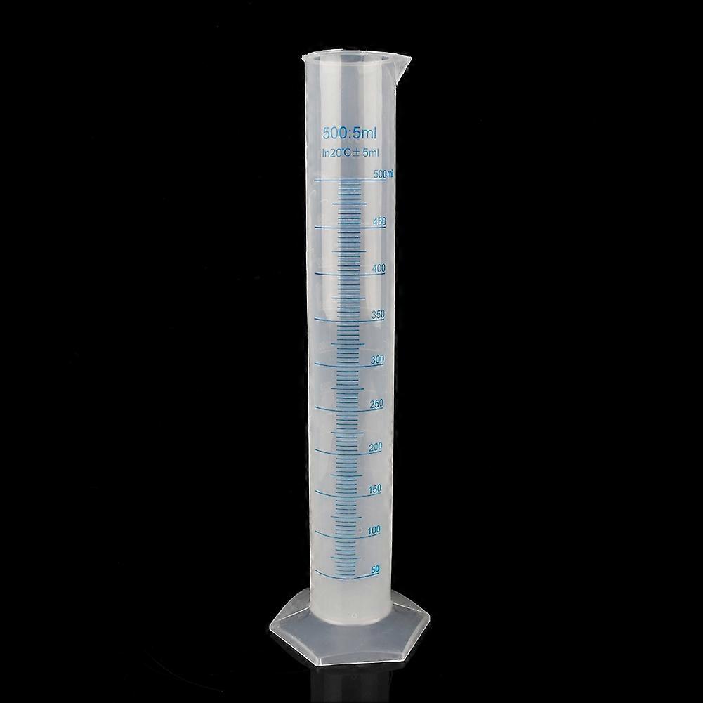 500ml Plastic Graduated Measuring Cylinder for Lab Liquid Tests
