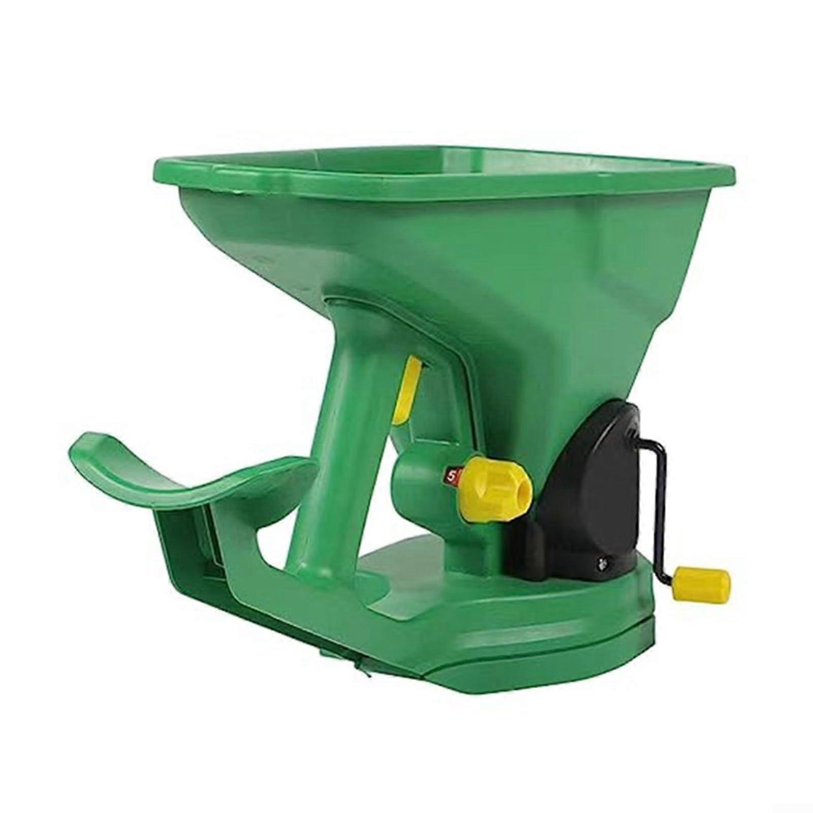 Hand spreader for lawn fertiliser, hand spreader for fertiliser and seeds, portable garden spreader for precise distribution