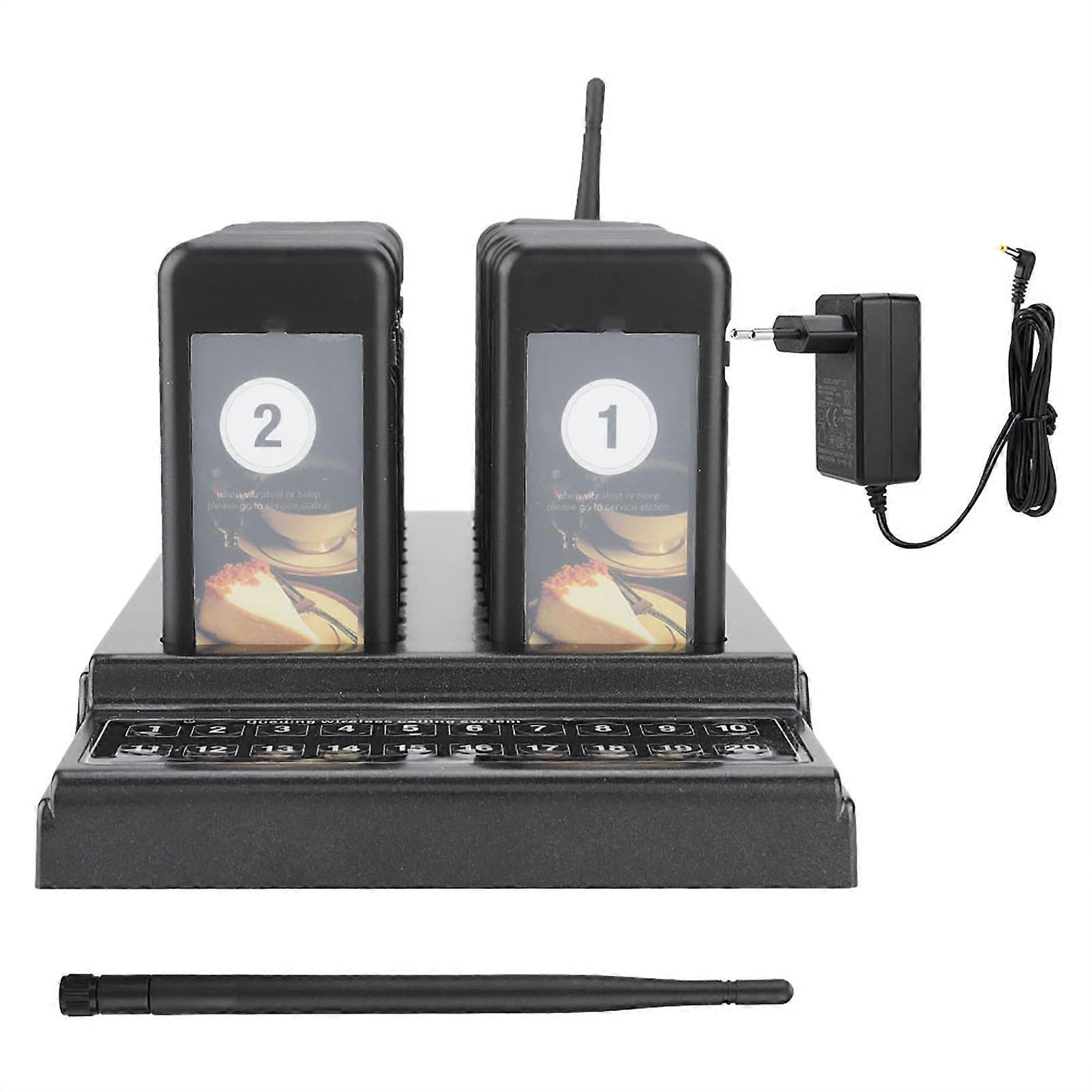 20 Channels Wireless Restaurant Pager Waiter Calling System, Queue Management Paging System for Efficient Service and Customer Communication