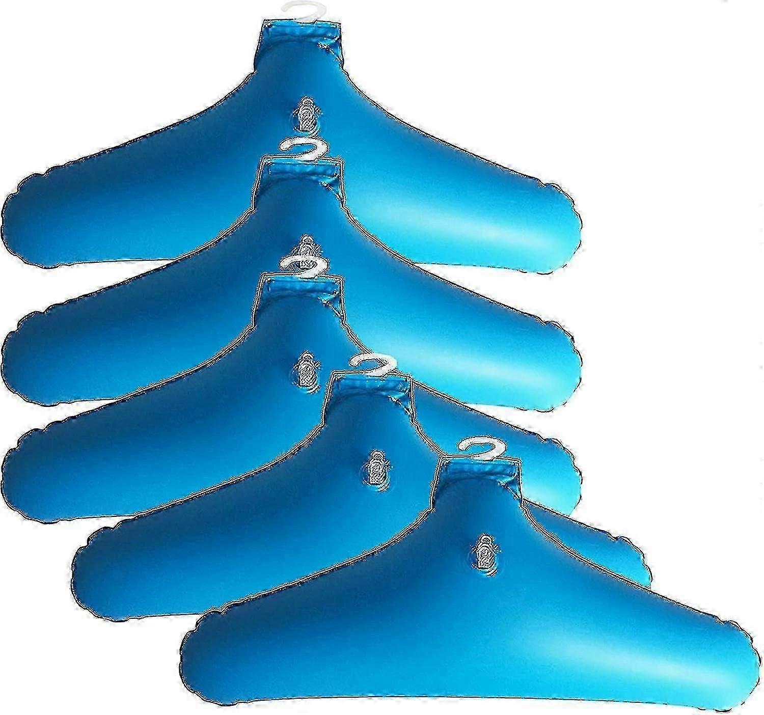 Inflatable Non-Slip Clothes Hangers 5-Pack for Various Brands, Blue