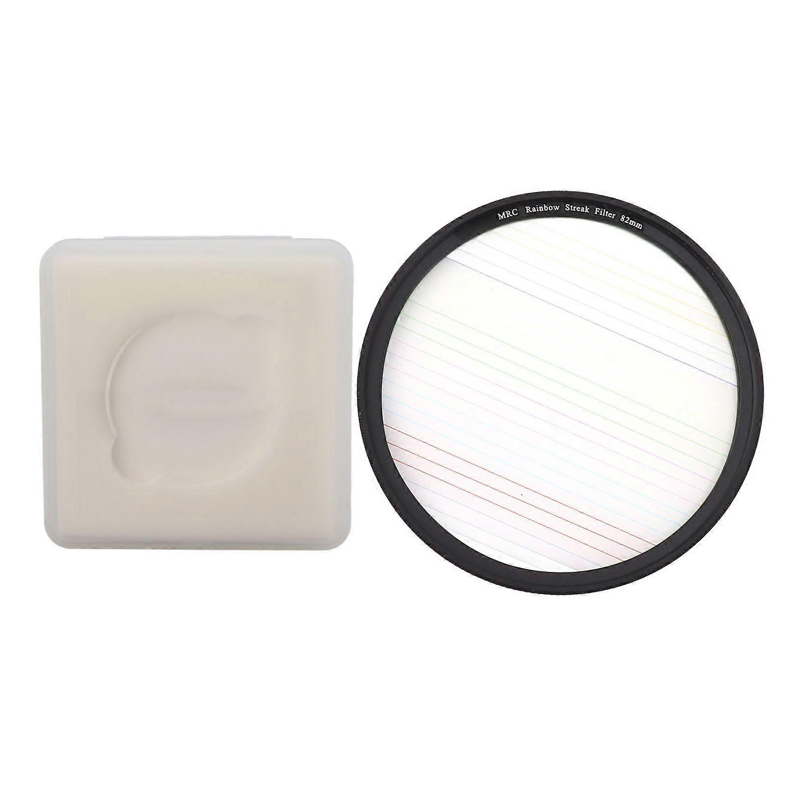 Colorful Streak Star Filter Micro SLR Camera Dot to Line Filters Special Effects Camera Filters for Night Scenes 82mm