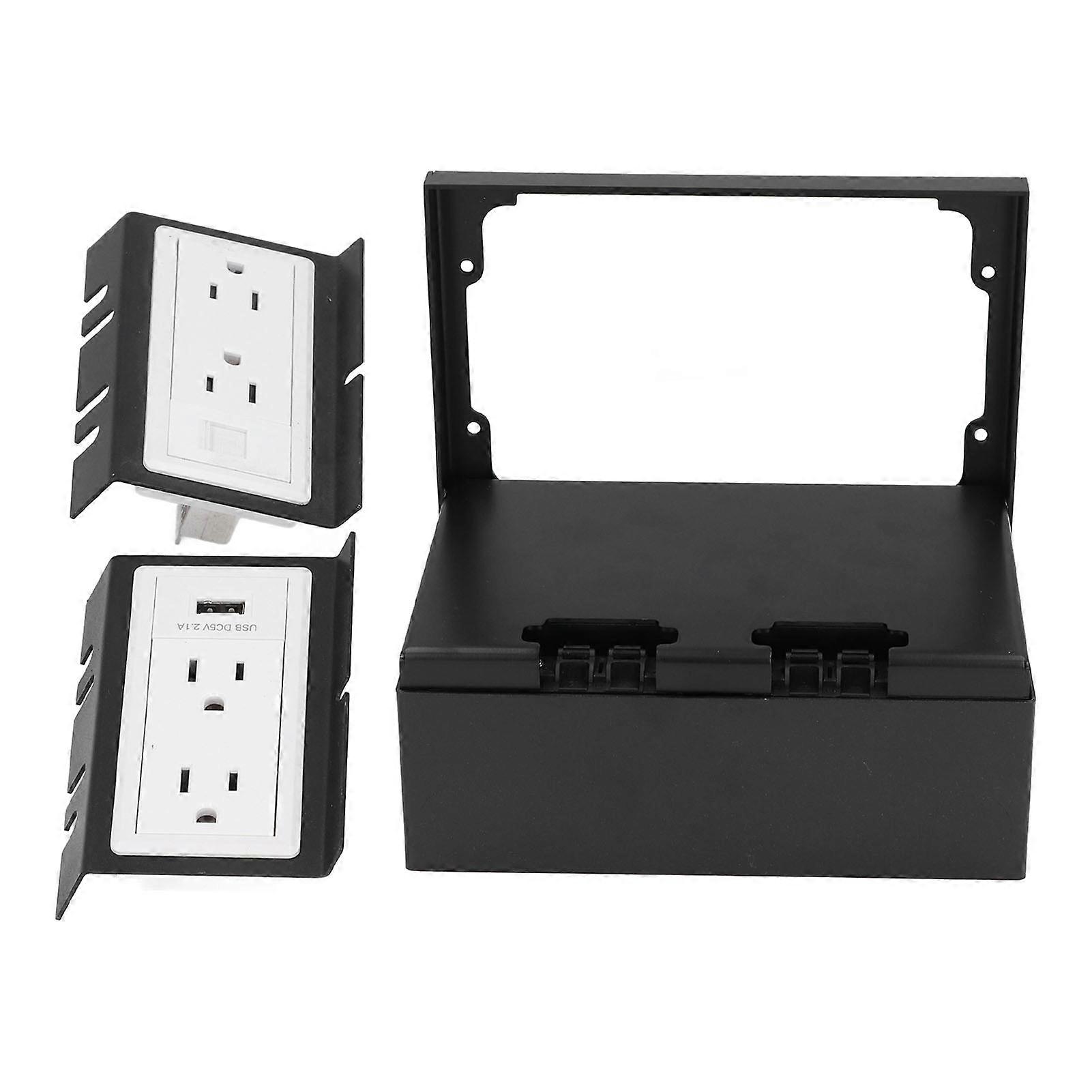 Waterproof Floor Power Socket with 3 Prong, USB, and Computer Ports