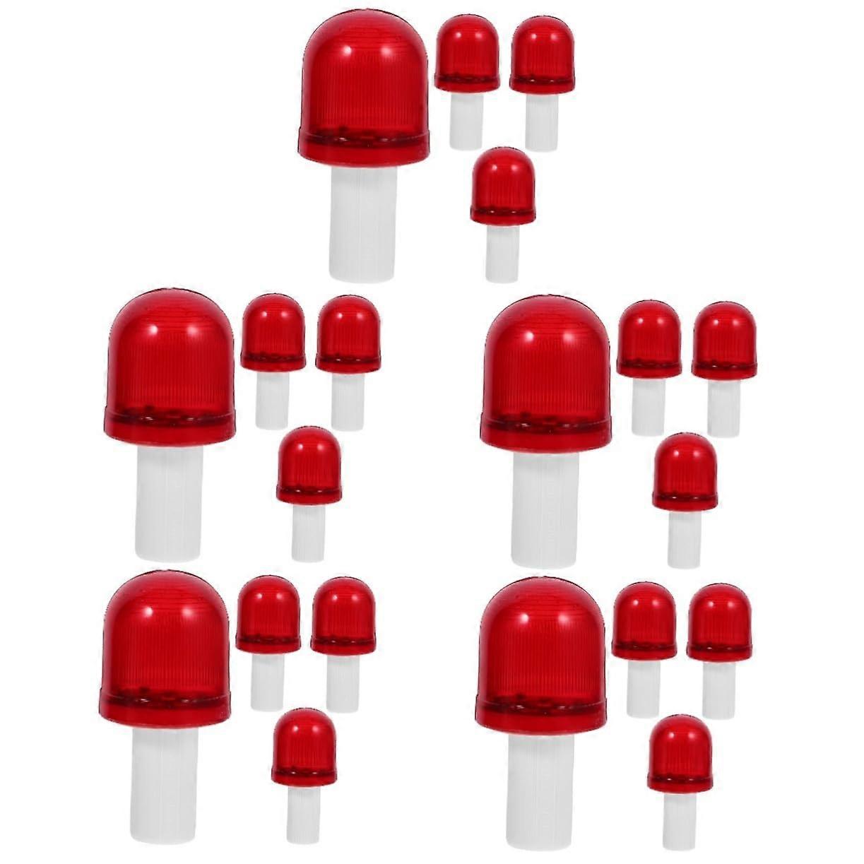 20pcs Solar Strobe Traffic Cone Lights Flashing Warning Lights for Trucks Durable 5 Inch Emergency Safety Lights